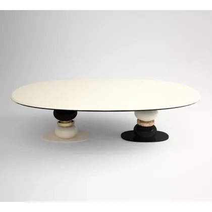 Zdjęcie Beżowy wyjątkowy stół do stylowej jadalni – Muranti