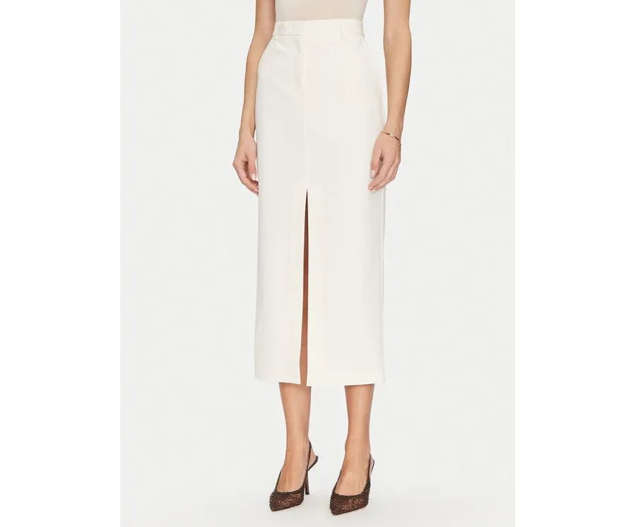 obrazek 1 Simona Corsellini Spódnica ołówkowa P25CPGO01501 Beżowy Slim Fit