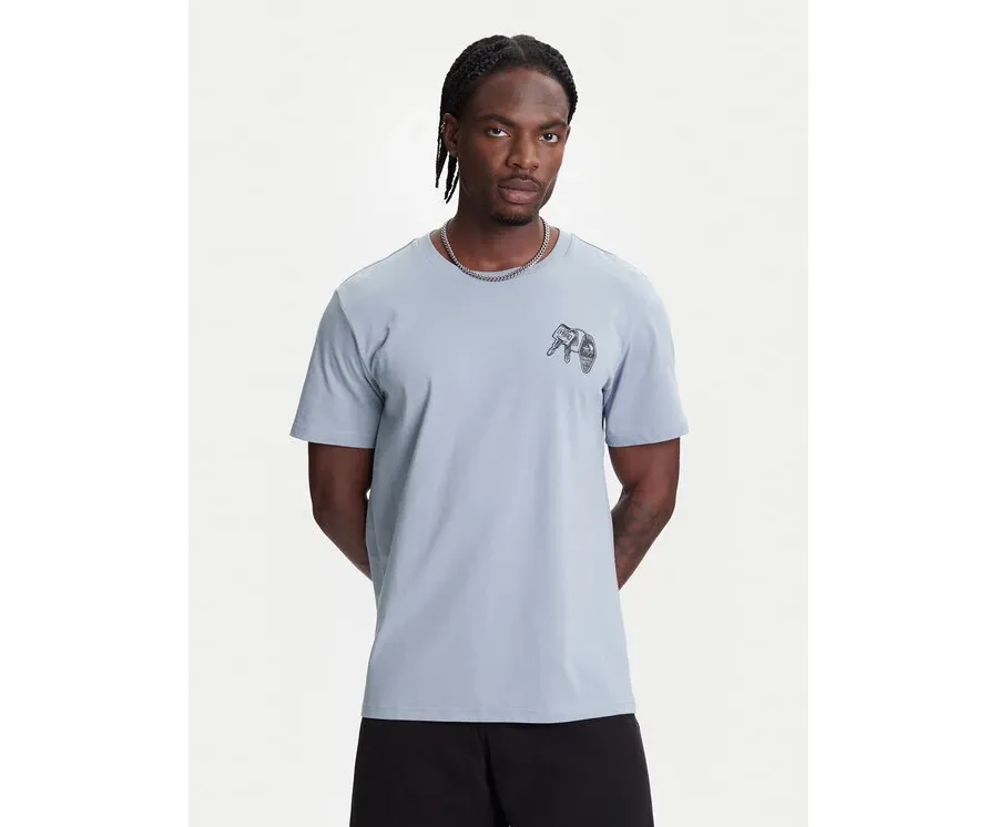 obrazek 1 Converse T-Shirt Skeleton Party 10027726-A03 Błękitny Regular Fit