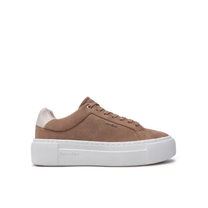 Zdjęcie Calvin Klein Sneakersy Flatform Cup Lace Up W/Ml HW0HW02282 Brązowy