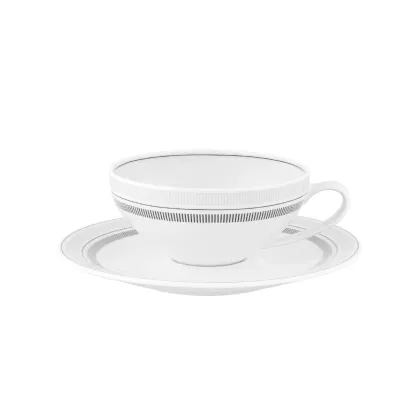 Zdjęcie Stylowa filiżanka do herbaty ze spodkiem z eleganckiej kolekcji Elegant - Vista Alegre