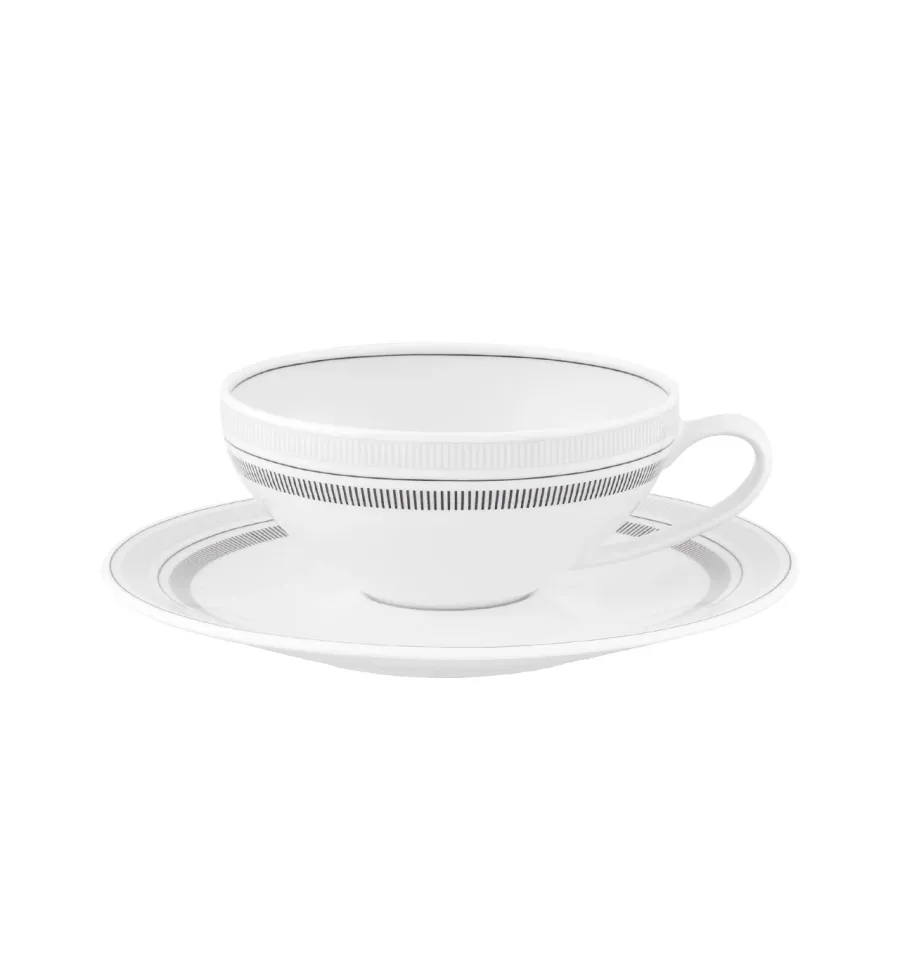 obrazek 1 Stylowa filiżanka do herbaty ze spodkiem z eleganckiej kolekcji Elegant - Vista Alegre