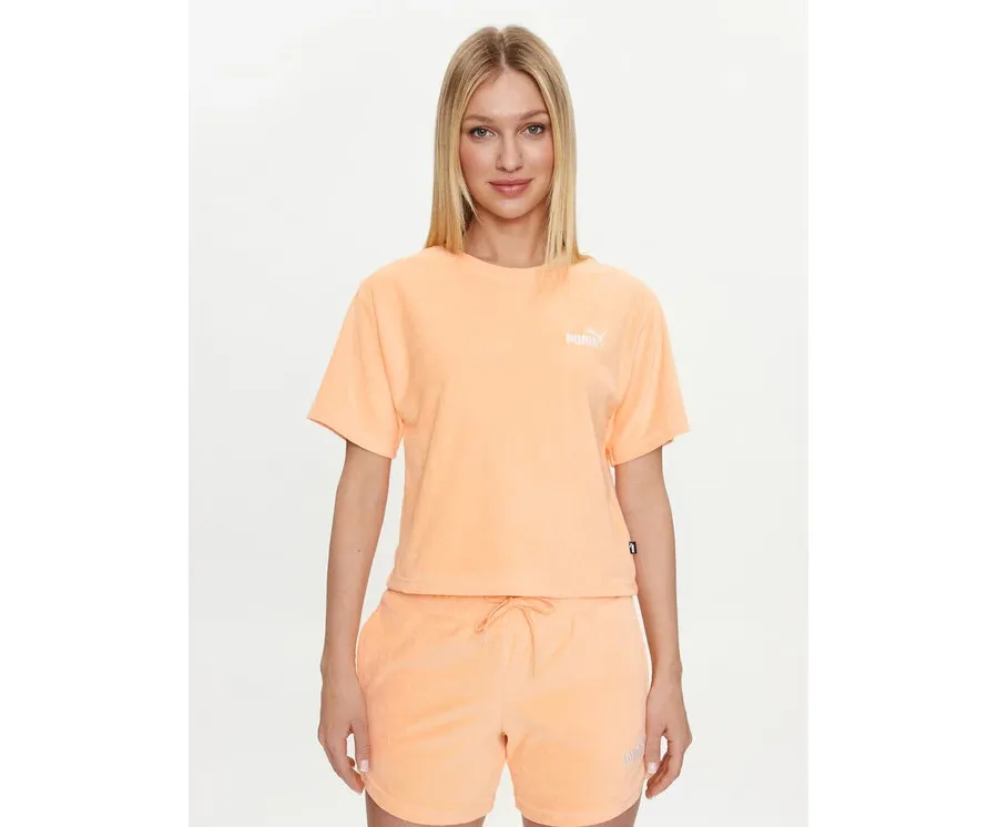 obrazek 1 Puma T-Shirt Ess Elevated 677947 Pomarańczowy Regular Fit