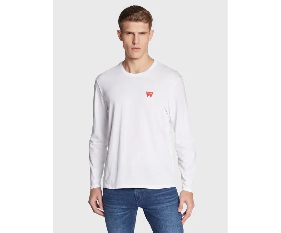 obrazek 1 Wrangler Longsleeve Sign Off W70KD3989 112320268 Biały Regular Fit