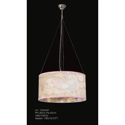 Zdjęcie Wyjątkowa lampa sufitowa z abażurem z tkaniny Ken Scott - Il Paralume Marina