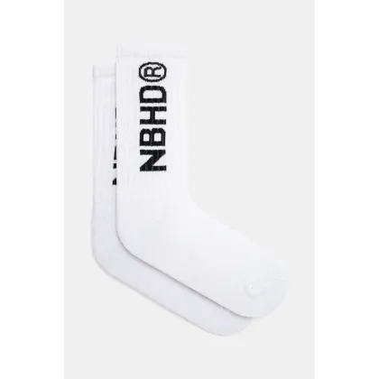 Zdjęcie NEIGHBORHOOD skarpetki Nbhd Logo Socks męskie kolor biały 242WINH.UWM02