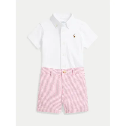 Zdjęcie Polo Ralph Lauren Komplet koszula i szorty materiałowe 320966276001 Biały Regular Fit