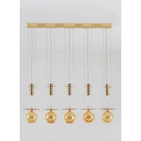 Zdjęcie Gustowna lampa wisząca Tara Murano Glass na 5 żarówek ze szkła Murano