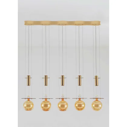 Zdjęcie Gustowna lampa wisząca Tara Murano Glass na 5 żarówek ze szkła Murano