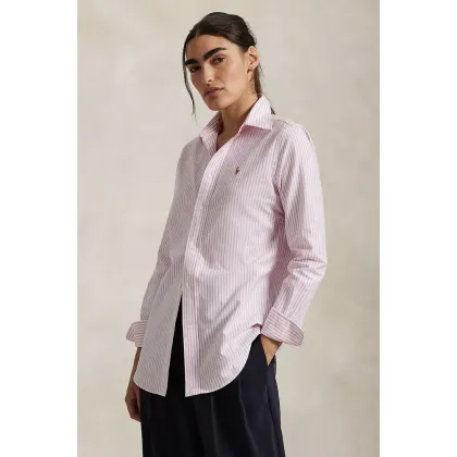 Zdjęcie Polo Ralph Lauren koszula damska kolor biały regular z kołnierzykiem klasycznym 211941508