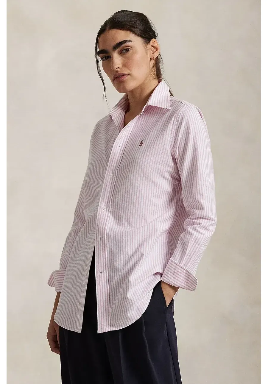 obrazek 1 Polo Ralph Lauren koszula damska kolor biały regular z kołnierzykiem klasycznym 211941508