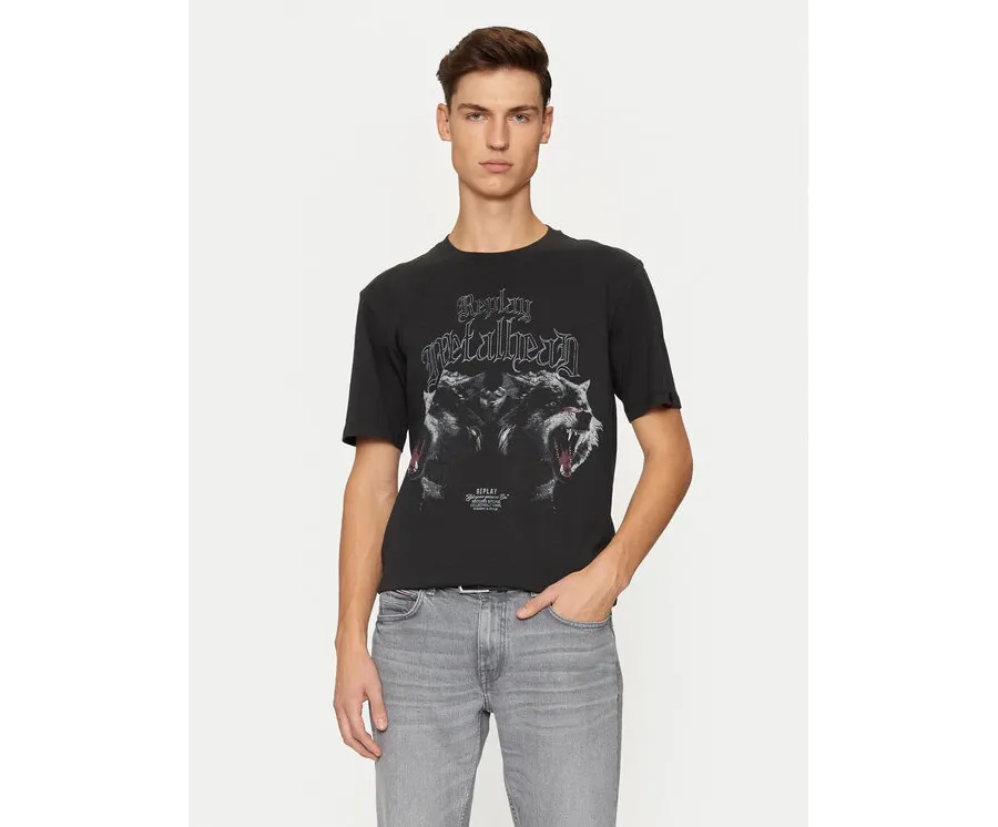 obrazek 1 REPLAY T-Shirt M6957 .000.23608P Czarny Regular Fit