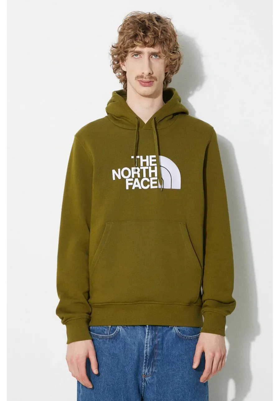 obrazek 1 The North Face bluza bawełniana M Drew Peak Pullover Hoodie męska kolor zielony z kapturem z aplikacją NF00AHJYPIB1