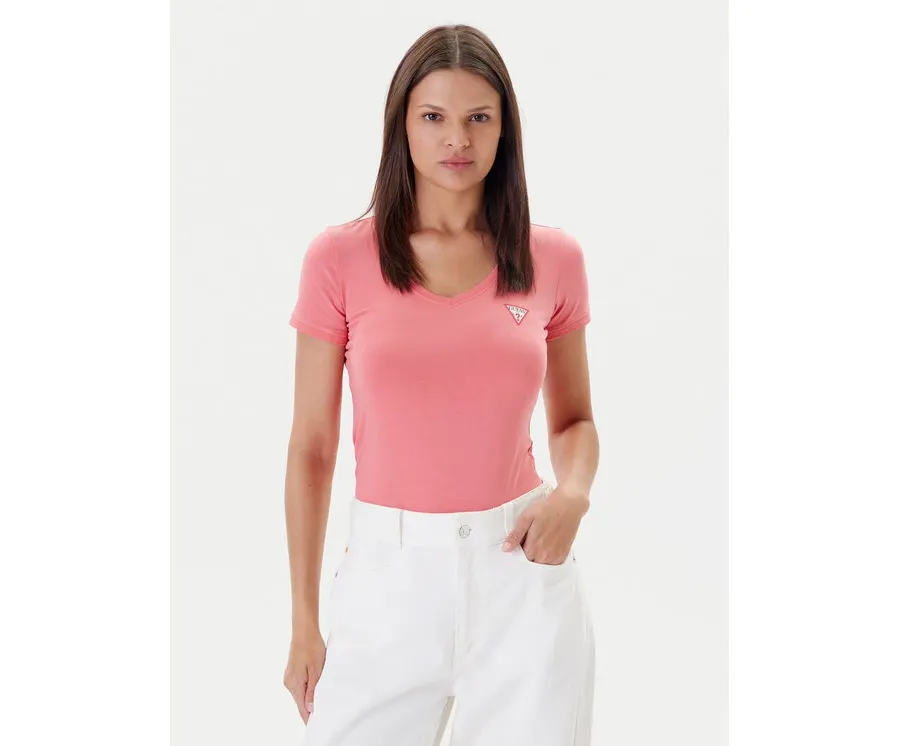 obrazek 1 Guess T-Shirt W2YI45 J1314 Różowy Slim Fit