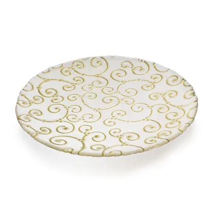 Zdjęcie Wyjątkowy talerz wykonany ze szkła z kolekcji Enlace z bogatym złotym zdobieniem – Vista Alegre