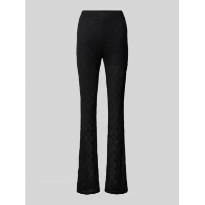 Zdjęcie Spodnie materiałowe o rozkloszowanym kroju z efektem podpalania model ‘LINE PASA’