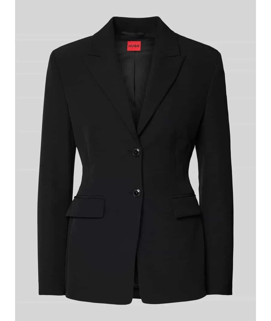 obrazek 1 Żakiet o kroju slim fit z kołnierzem z połami model ‘Asmalla’
