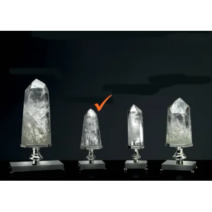 Picture Elegant crystal decoration on a brass base