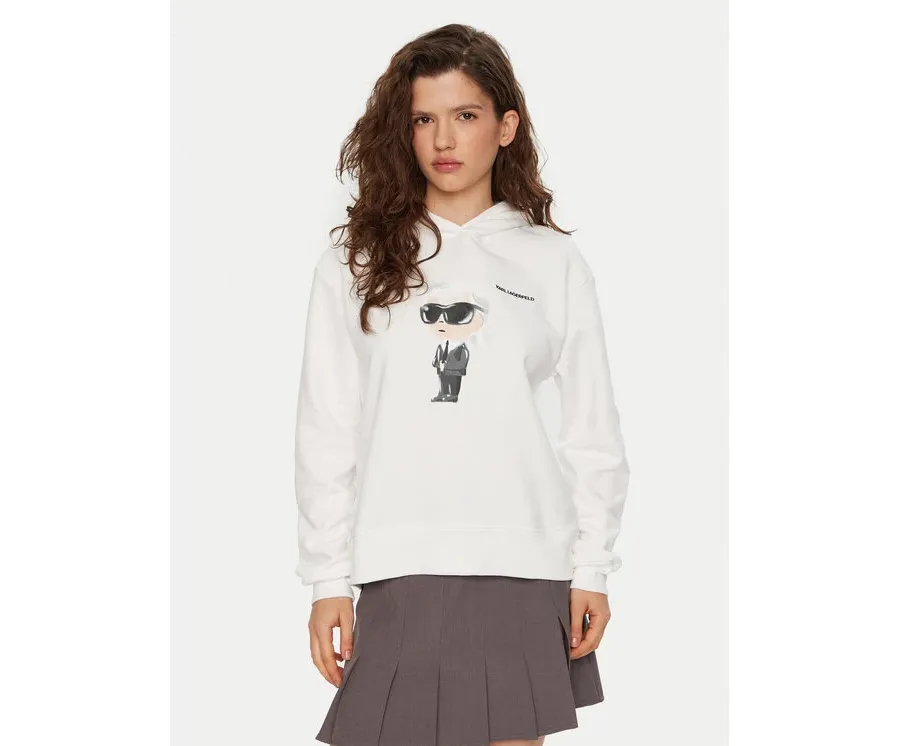 obrazek 1 KARL LAGERFELD Bluza A1W20083 Biały Regular Fit