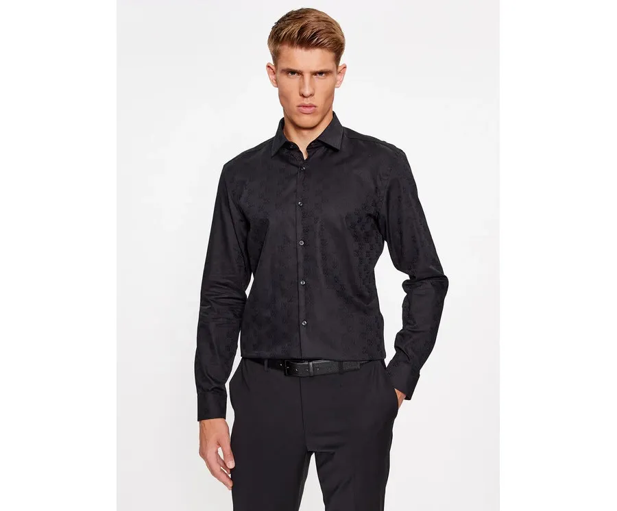 obrazek 1 Hugo Koszula Kenno 50500965 Czarny Slim Fit HUGO