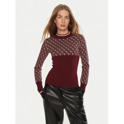 Zdjęcie Guess Sweter W3BR81 Z37K0 Bordowy Regular Fit