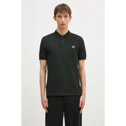 Zdjęcie Fred Perry polo bawełniane męski kolor zielony gładki M6000.T50