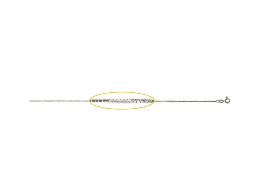 obrazek 1 Cudowny naszyjnik z białego złota 40 cm