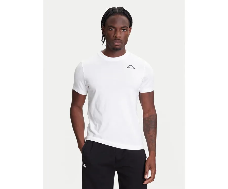 obrazek 1 Kappa T-Shirt Logo Korpo Cafers 304J150 Biały Slim Fit