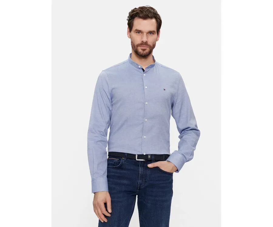 obrazek 1 Tommy Hilfiger Koszula Cl Stretch Dobby Sf Shirt MW0MW33821 Niebieski Slim Fit