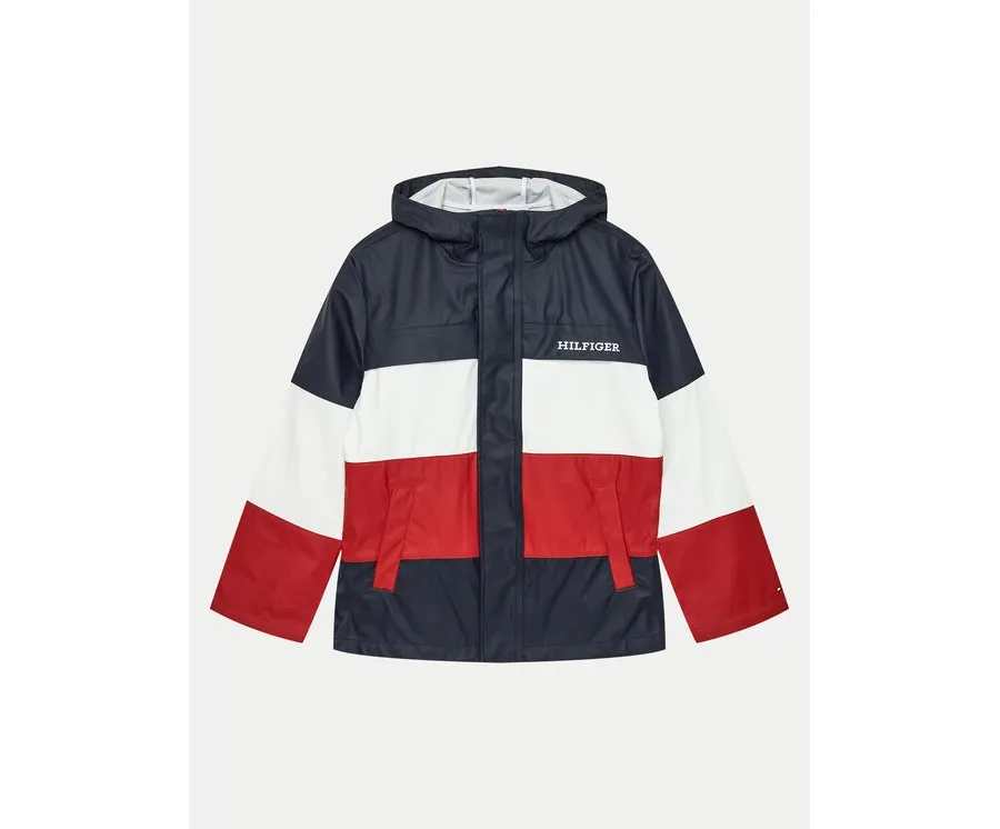 obrazek 1 Tommy Hilfiger Kurtka przeciwdeszczowa Colorblock KS0KS00566 Kolorowy Relaxed Fit