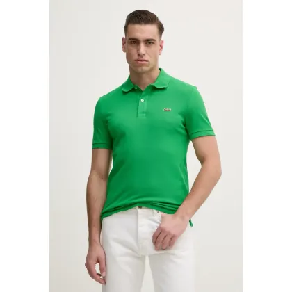 Zdjęcie Lacoste polo bawełniane kolor zielony gładki PH4012