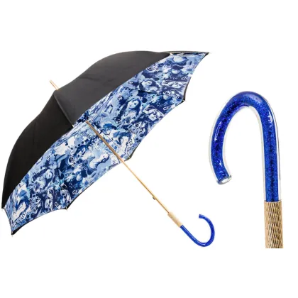 Zdjęcie Oryginalny parasol damski w kolorze granatowym – Pasotti
