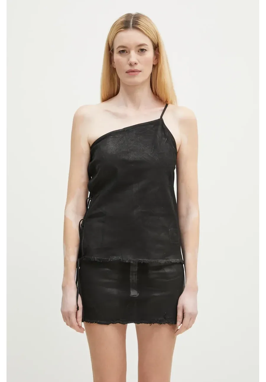 obrazek 1 Rick Owens top bawełniany Taco Top kolor czarny melanżowa DS01E3130.SCF