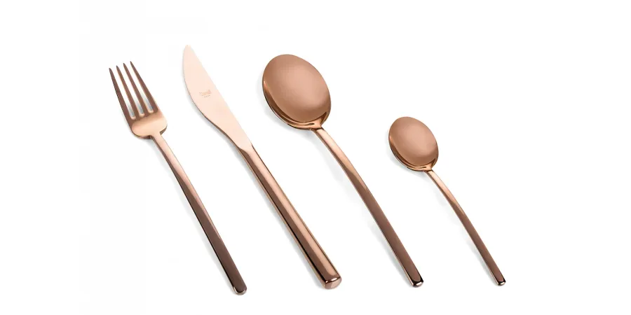 obrazek 2 Stylowy włoski komplet 6 noży deserowych Due Bronzo