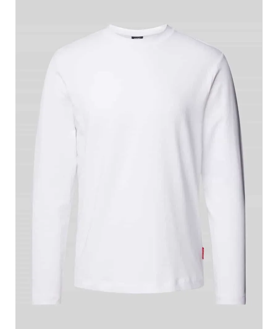 obrazek 1 Bluzka z długim rękawem i prążkowanym, okrągłym dekoltem