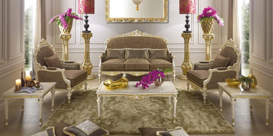 obrazek 1 Elitarna włoska trzyosobowa sofa w stylu antycznym - Morello Gianpaolo