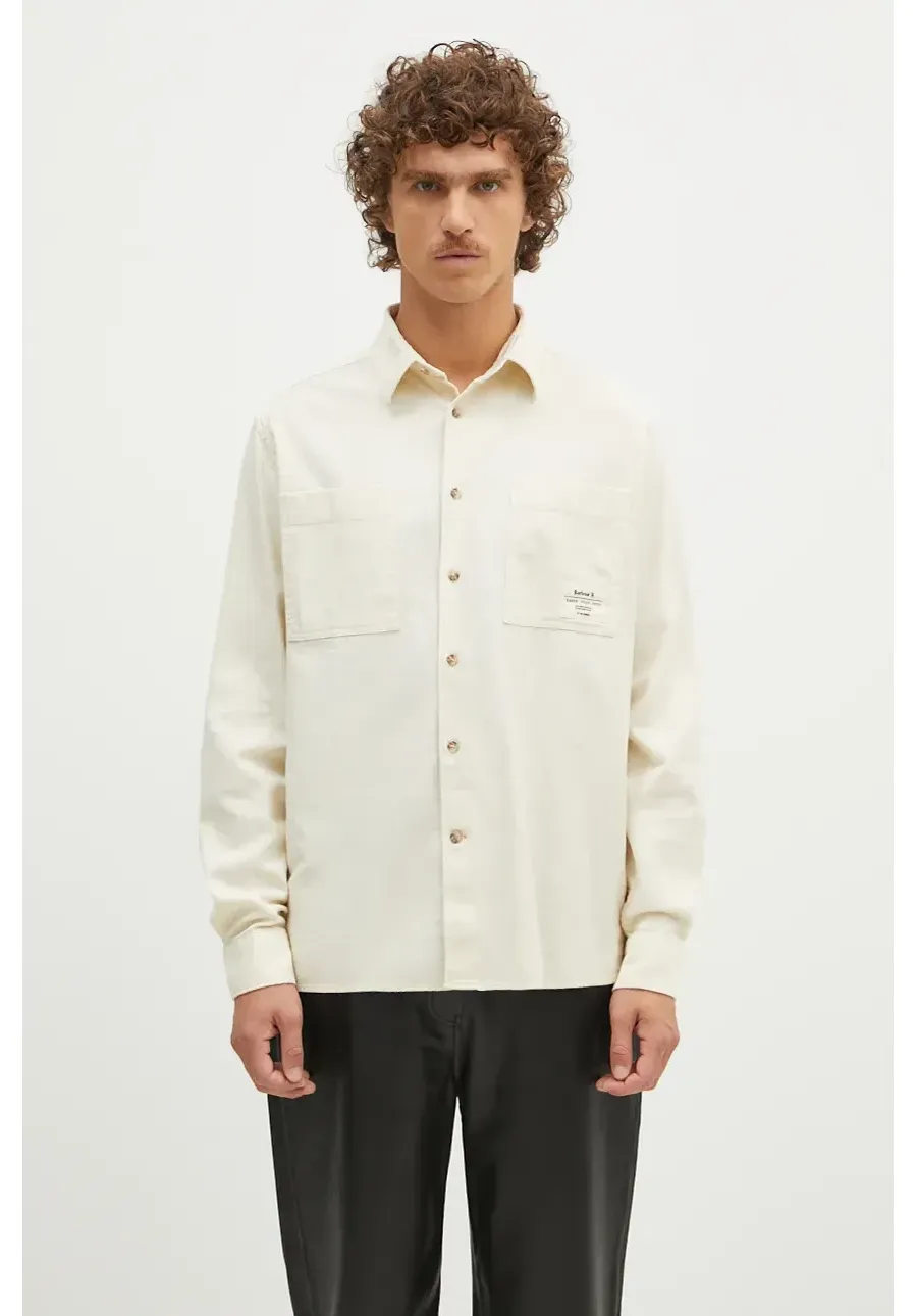 obrazek 1 Barbour koszula bawełniana Angelo Relaxed męska kolor beżowy relaxed z kołnierzykiem klasycznym MSH5521