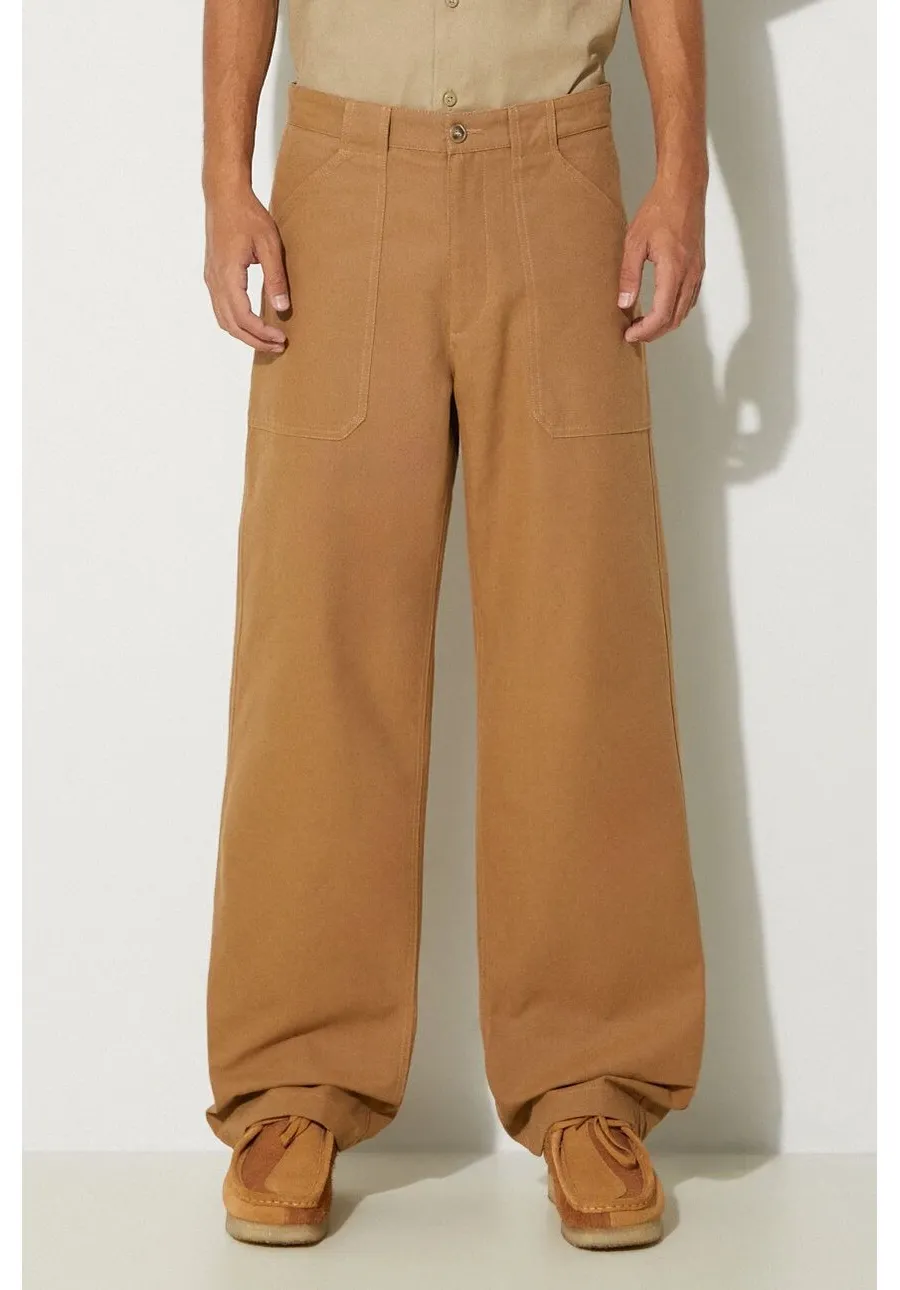obrazek 1 A.P.C. spodnie bawełniane kolor brązowy proste COGBJ.H08422-CARAMEL