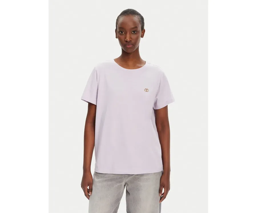 obrazek 1 TWINSET T-Shirt 251TT2040 Fioletowy Regular Fit