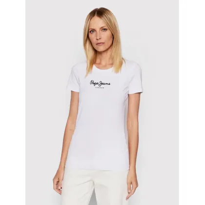 Zdjęcie Pepe Jeans T-Shirt New Virgina PL505202 Biały Slim Fit