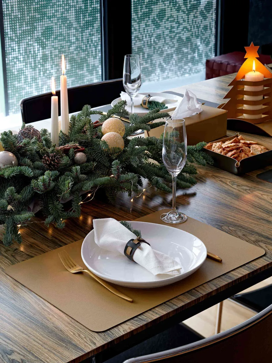 obrazek 4 Stylowa podkładka na biurko ze skóry w kolorze musztardowym i oliwkowym