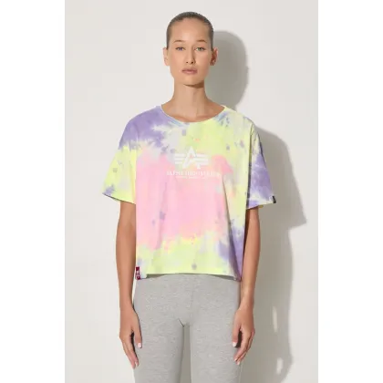 Zdjęcie Alpha Industries t-shirt bawełniany Basic Tee Batik COS Wmn kolor różowy 116083.536-ROZOWY