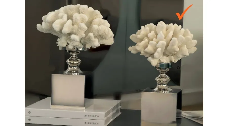 obrazek 1 Oryginalna dekoracja salonowa - koral na podstawie z mosiężnego niklu