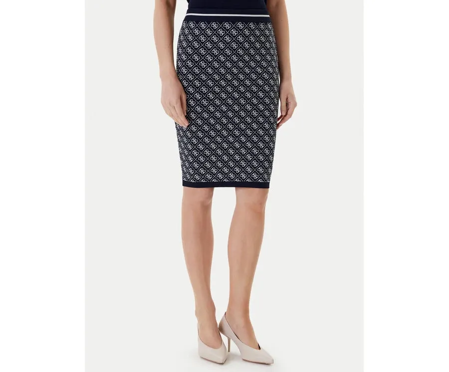 obrazek 1 Guess Spódnica ołówkowa W4BD53 Z37K0 Granatowy Regular Fit