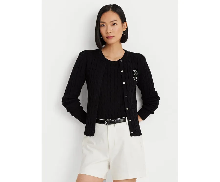 obrazek 1 Lauren Ralph Lauren Kardigan 200932225003 Czarny Slim Fit LAUREN RALPH LAUREN