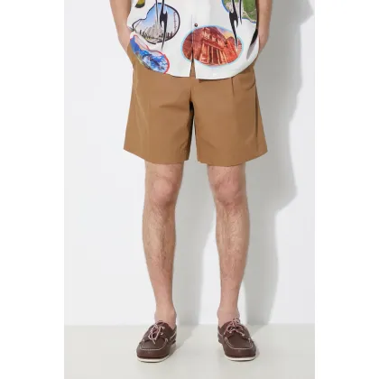 Zdjęcie A.P.C. szorty bawełniane short crew kolor brązowy COGXS-H10198