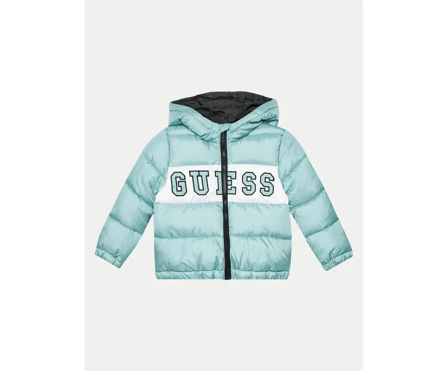 obrazek 1 Guess Kurtka puchowa N4YL10 WGB60 Niebieski Regular Fit