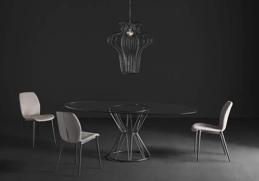 obrazek 6 Designerski stalowy stół Circus, blat ze szkła hartowanego/kamionki porcelanowej - Colico