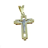 Zdjęcie Luksusowy włoski męski krzyż 21x14mm