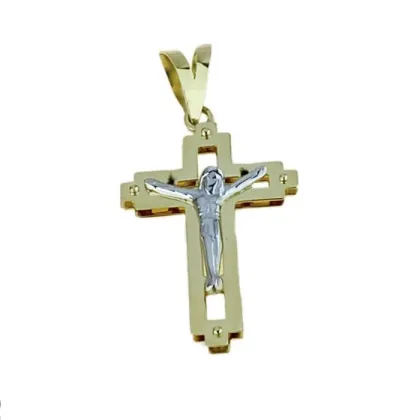 Zdjęcie Luksusowy włoski męski krzyż 21x14mm